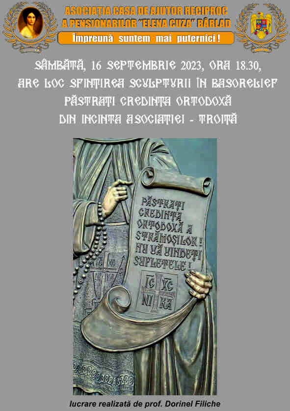 Sfințirea Sculpturii în basorelief "Păstrați credința ortodoxă"